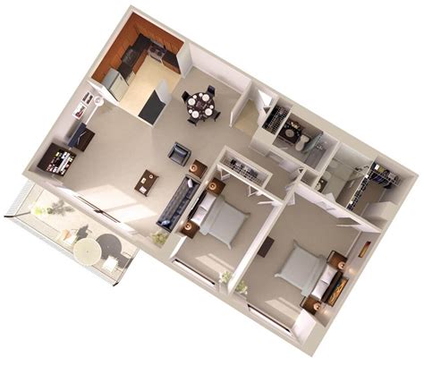 Two bedroom apartments .